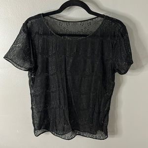 Black lace shirt - American Apparel
